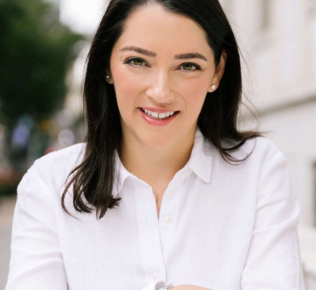Katy Marshall, professional headshot, white shirt