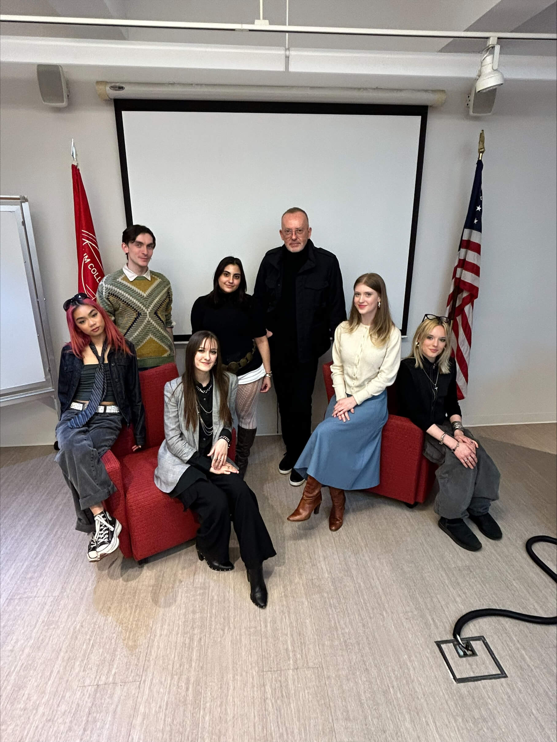 Jim Moore with Lexington Line students, FashionOpolis