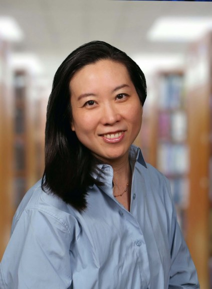 Woman headshot in library