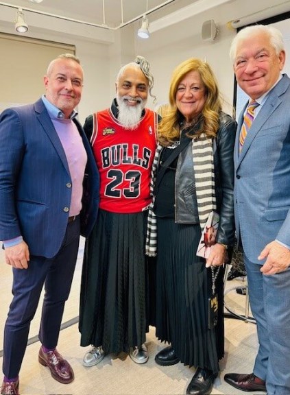 Provost Scott Carnz, designer Terry Singh, New York Fashion Week creator Fern Mallis, and LIM College President Ron Marshall