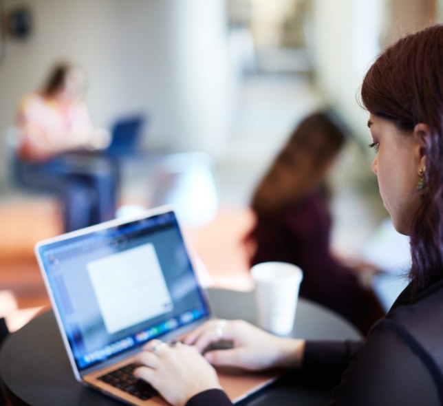 woman at laptop