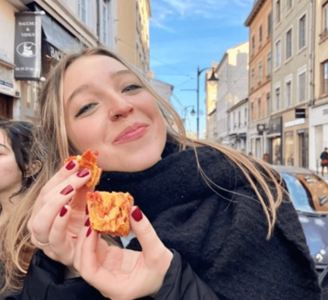 Girl eating food 