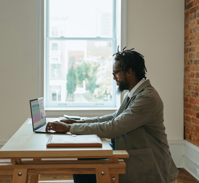 Guy on Computer