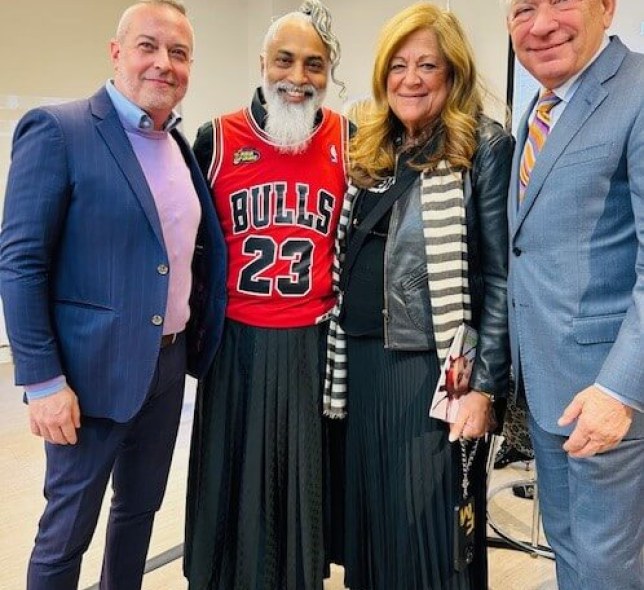 Provost Scott Carnz, designer Terry Singh, New York Fashion Week creator Fern Mallis, and LIM College President Ron Marshall