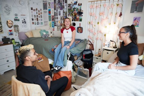 people hanging out in FOUND Study room